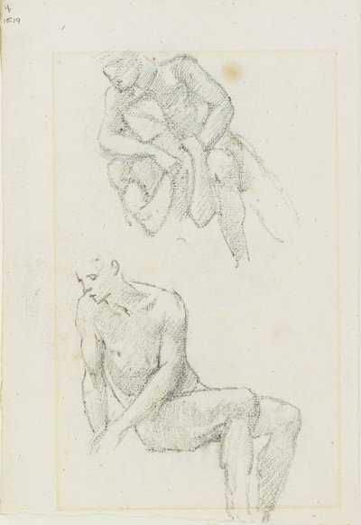 Études de figures masculines (recto et verso), pages 3 et 4 d